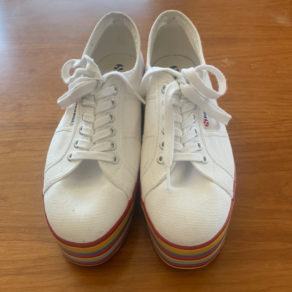 Superga Rainbow platform sneaks 41.5